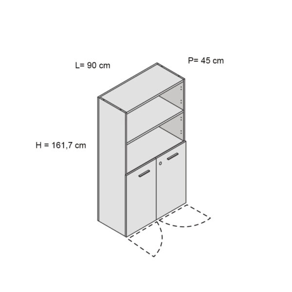 Kamos - armadio alto con ante basse cieche: scopri la migliore offerta  online su Bevilacqua Ufficio